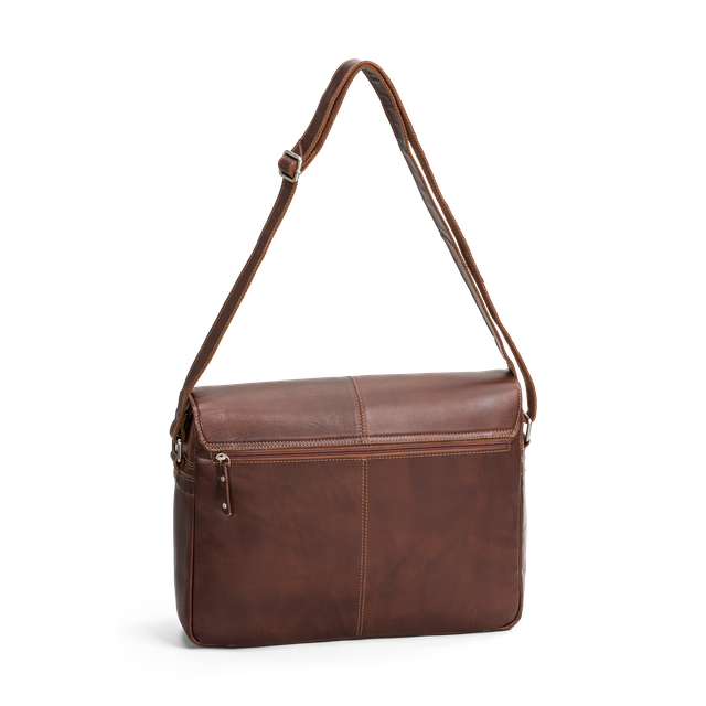 Florence pc-veske med klaff i skinn 15,6"